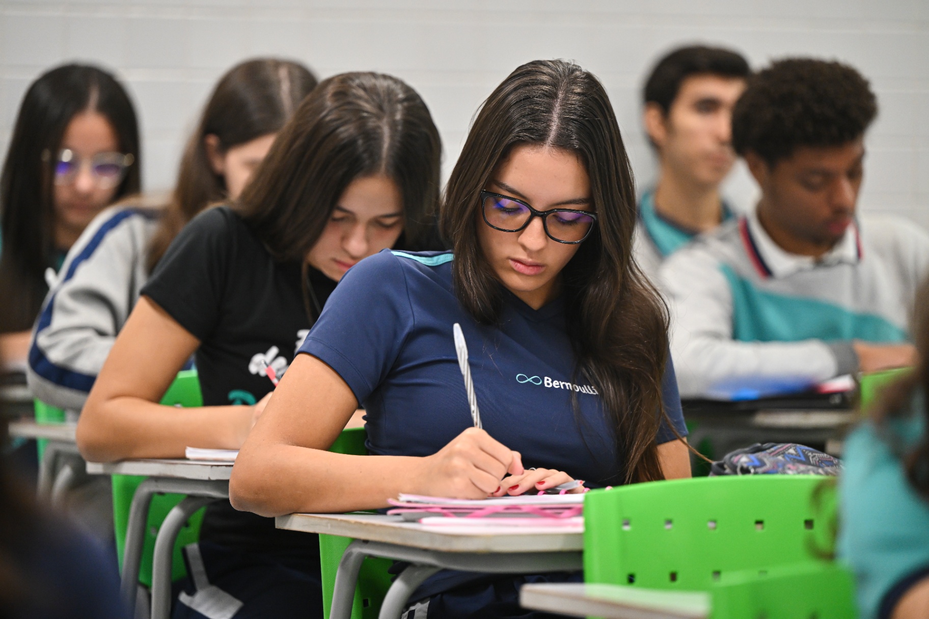 Estudante Bernoulli em prova
